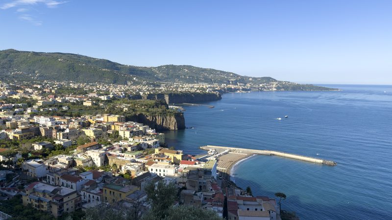 View of the Piano di Sorrento coast and city.