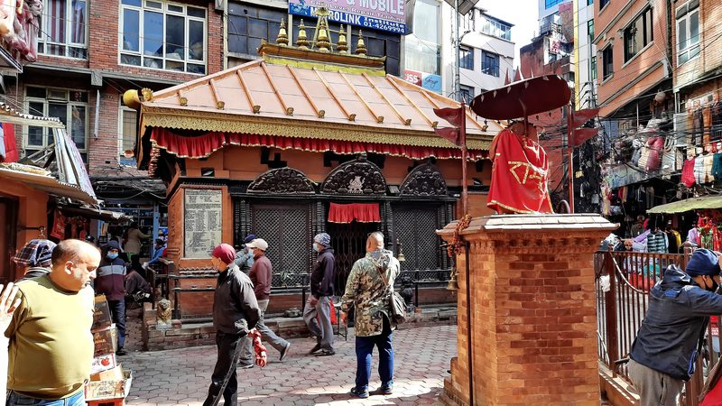 Sweta Ganesha temple located in Mahabouddha, a busy place in Kathmandu. This temple is located in the square o
