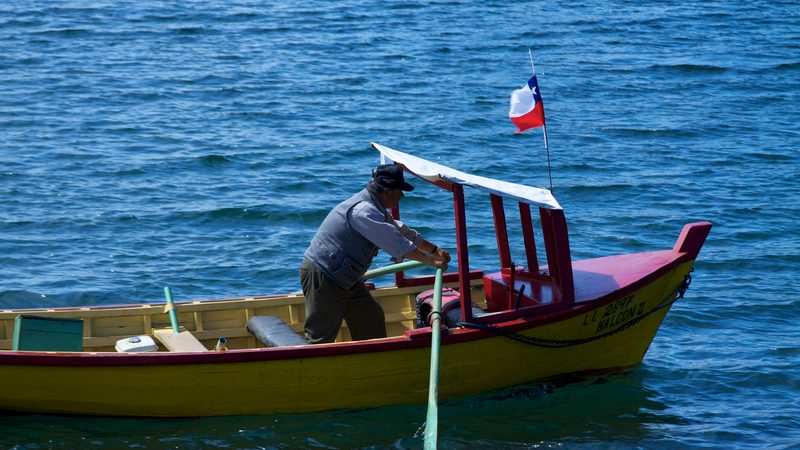 Chile - Puerto Varas 18 - rowboat on Llanquihue Lake