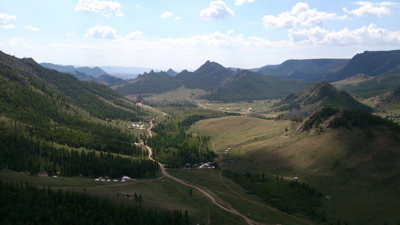 View over the Gorkhi-Terelj National Park.