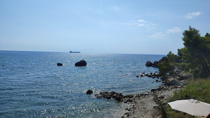 Sandy beach in Bar, Montenegro