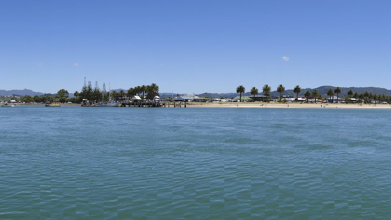 Coast Line from Whitianga (Panoramic view from 'Ferry Landing Pier' pier to Whitianga, Thames-Coromandel Distr