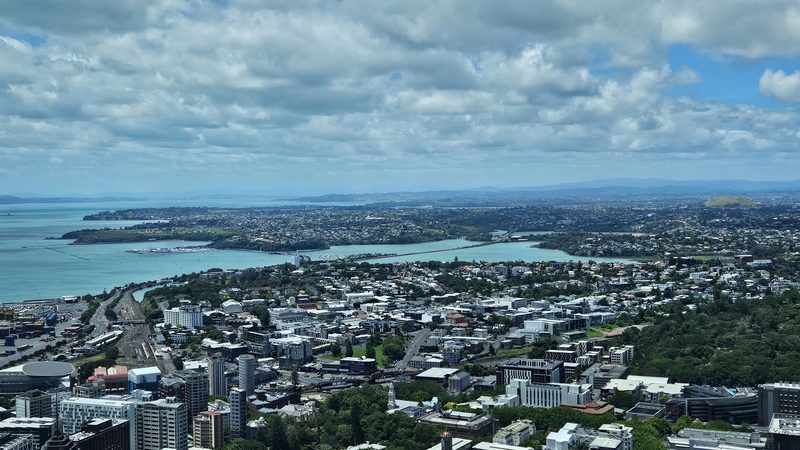 Hobson Bay seen from the Sky Tower, Auckland, NZ