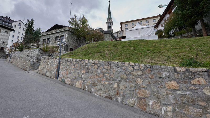 La Serletta street in St. Moritz.